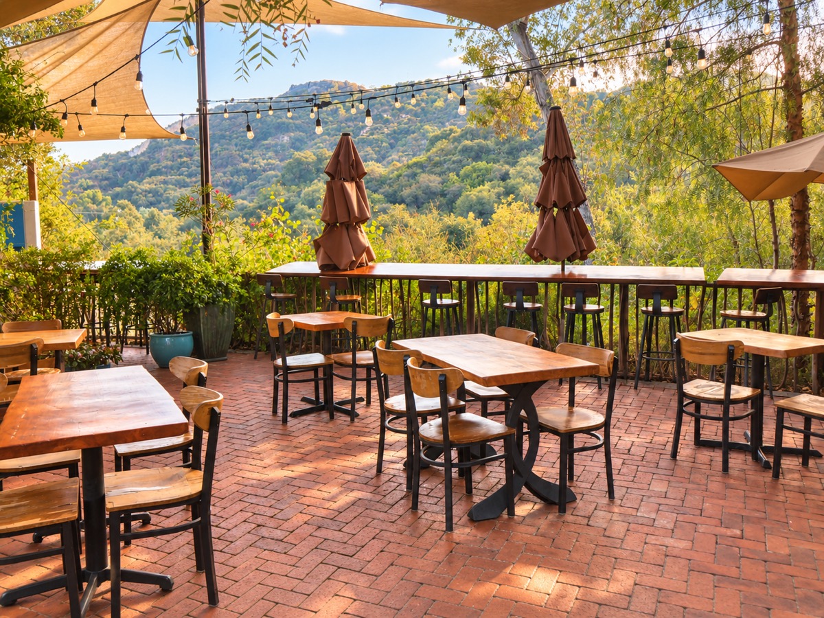 Garden terrace overlooking Topanga